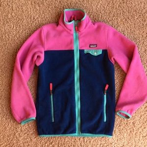 Girls Patagonia zip up fleece jacket